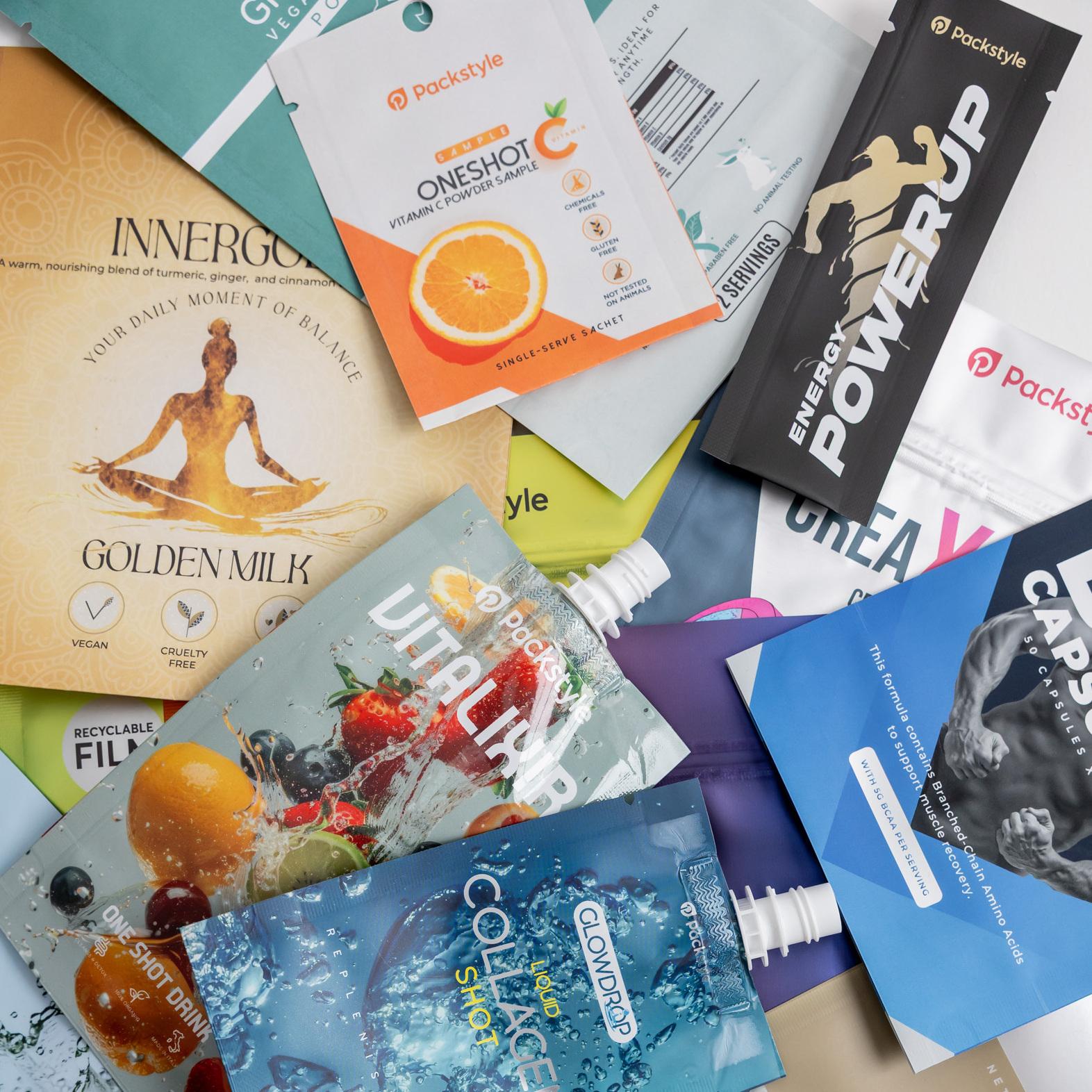 Campionario integratori Flexible packaging Packstyle