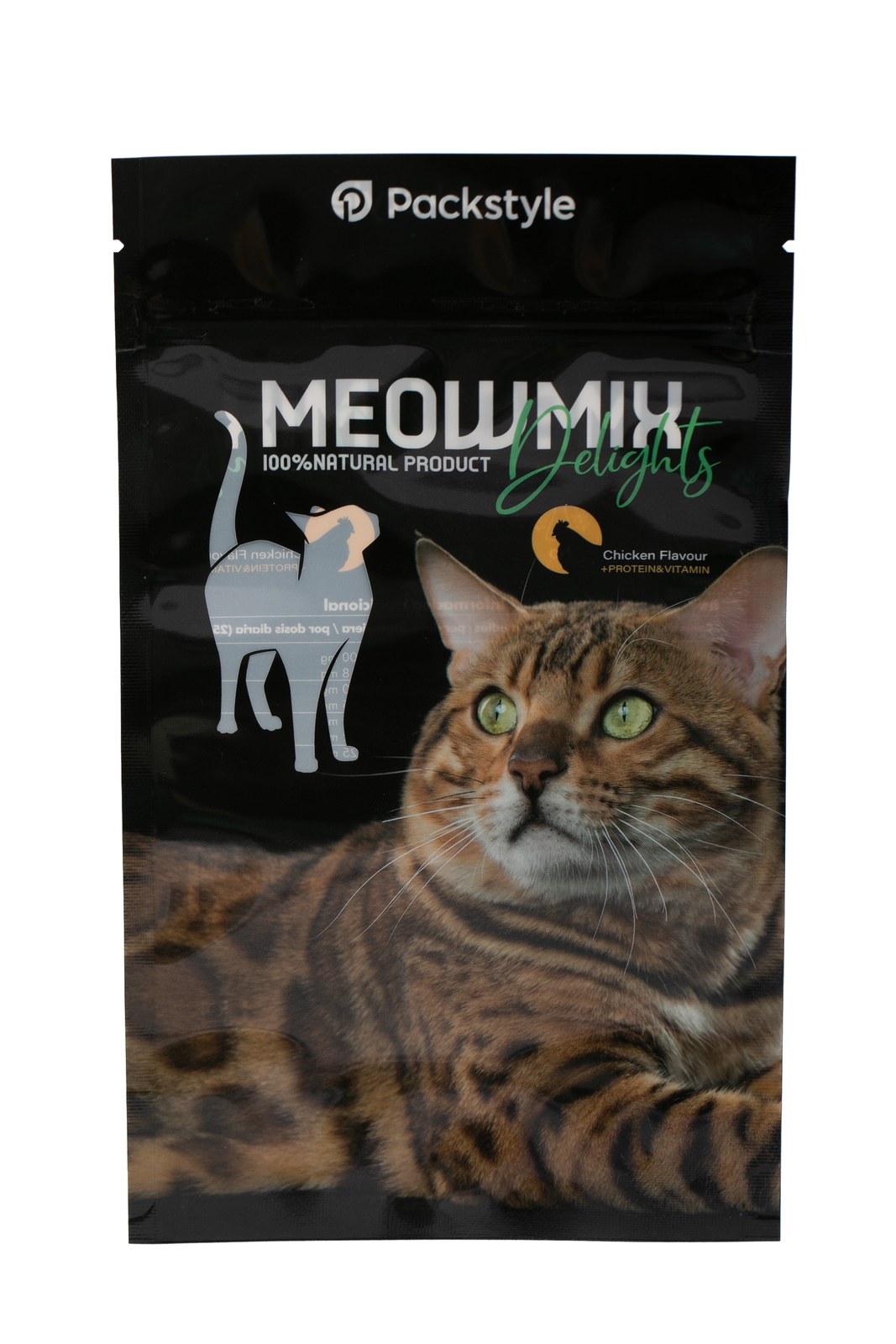 Bolsas doypack personalizadas de película transparente brillante 11x19+7 - 100 uds