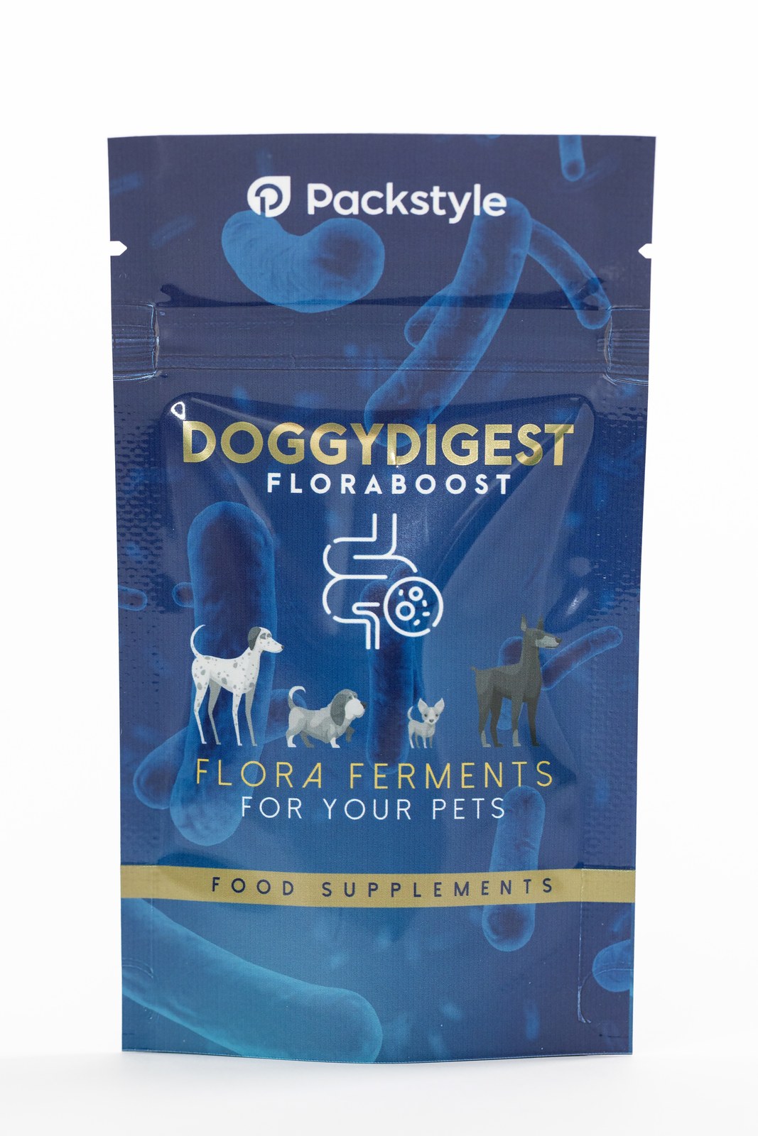 Buste doypack personalizzate in film metallizzato lucido 9x16+6 - 500 pz