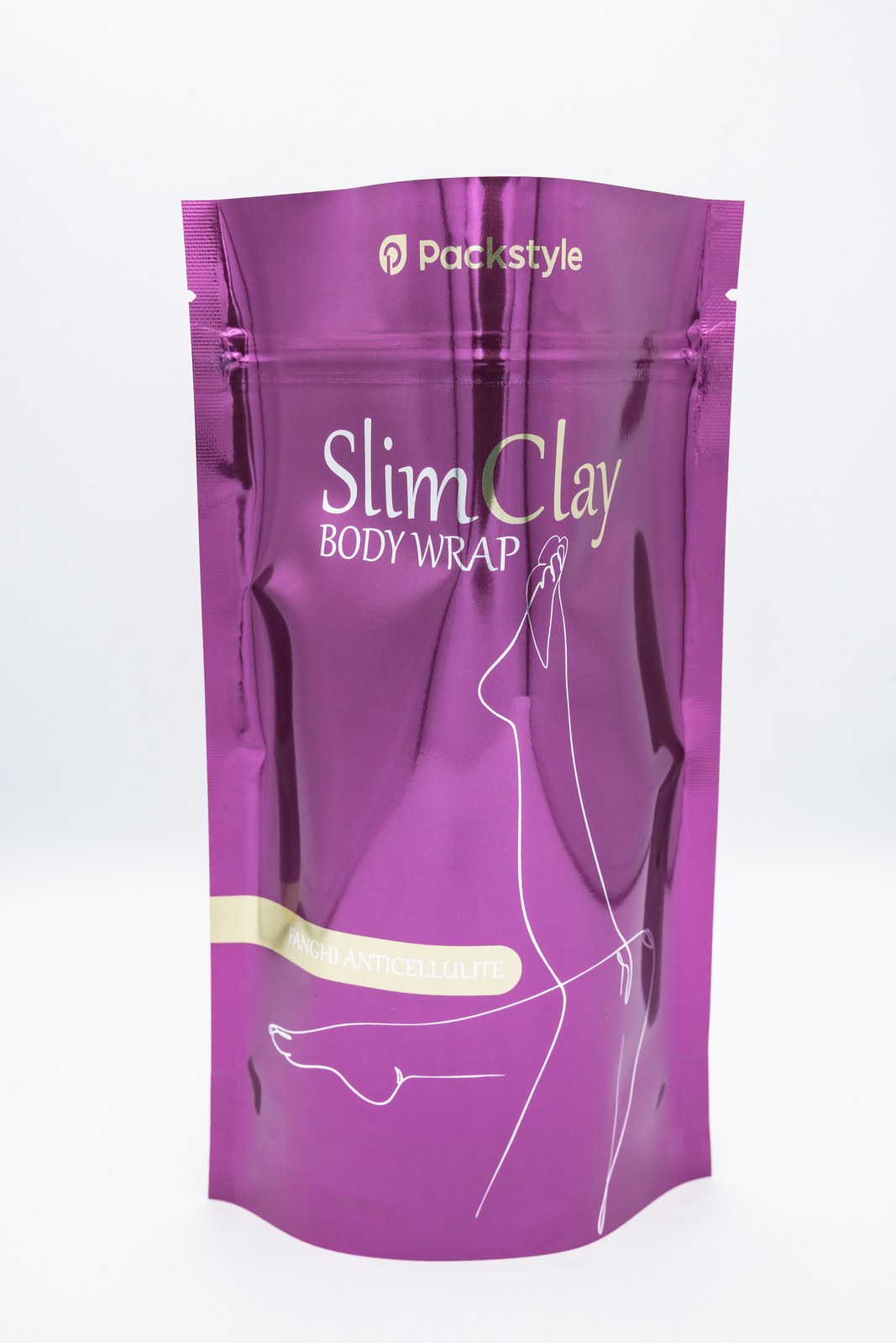 Buste doypack personalizzate per cosmetica in film metallizzato lucido 13x22+7 - 100 pz