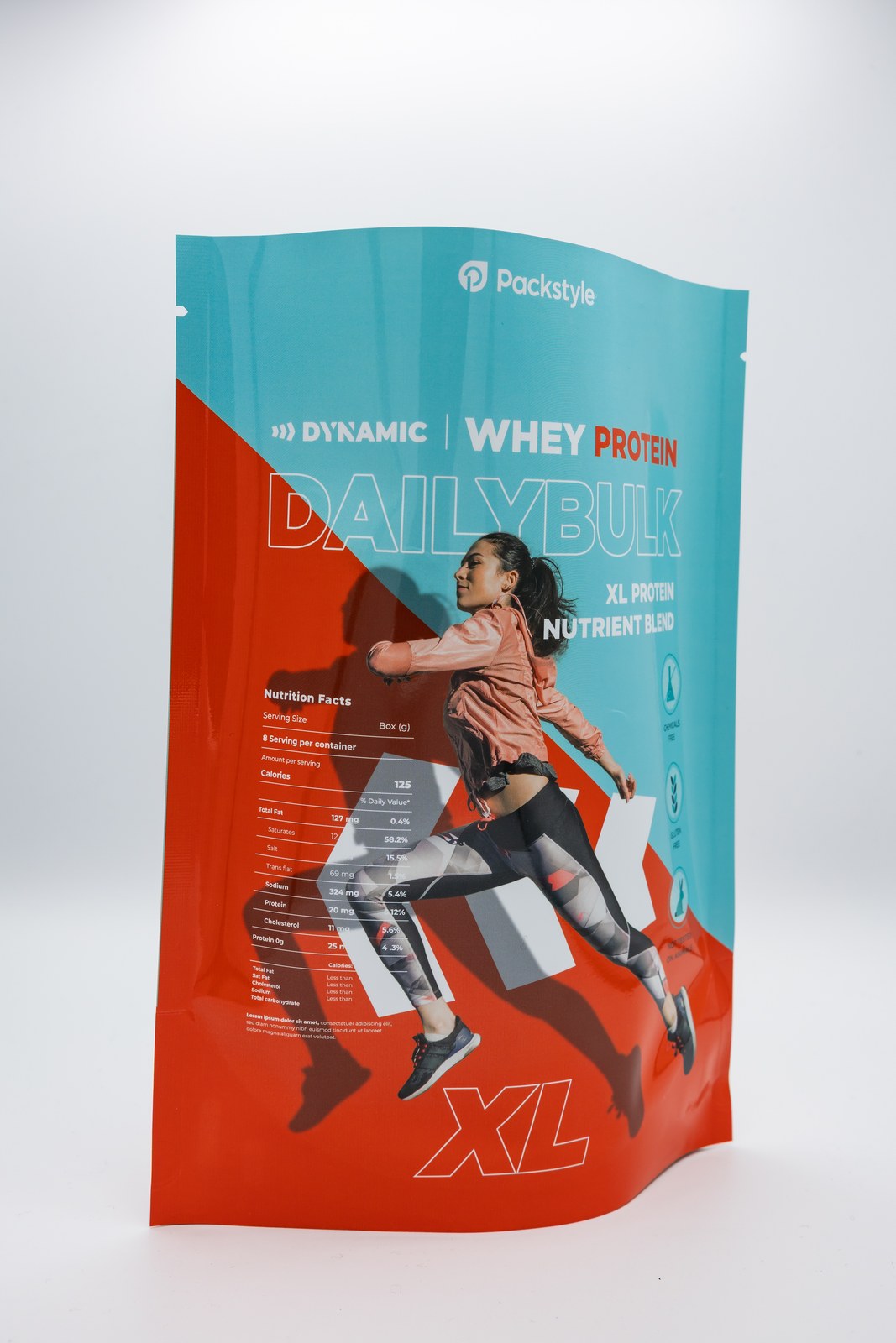 Sachets doypack personnalisés en film métallisé brillant 17x27+8 - 1000 pcs